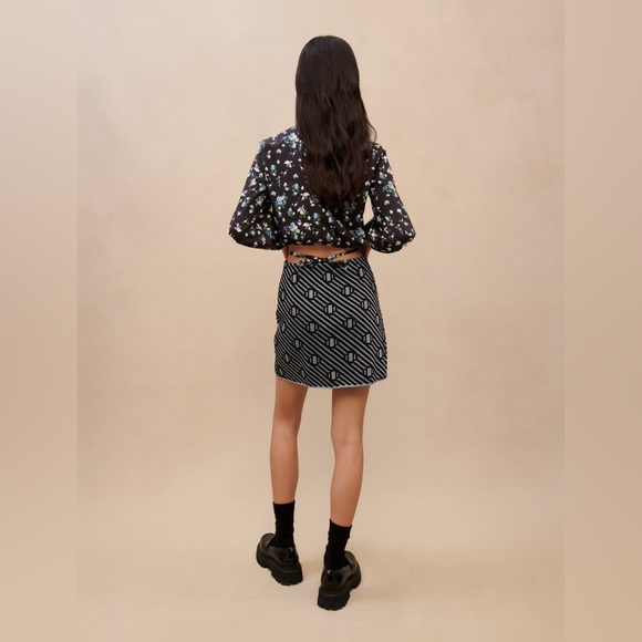 Maje Printed jacquard skirt - Picture 4 of 7